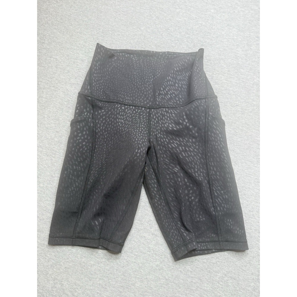 Lululemon Shorts Womens 4 Align Super High Rise Womens 10" Black Formulate Embos